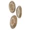 Set of 3 Natural Brown Seagrass Traditional Abstract Wall Decor, 29", 24", 20"